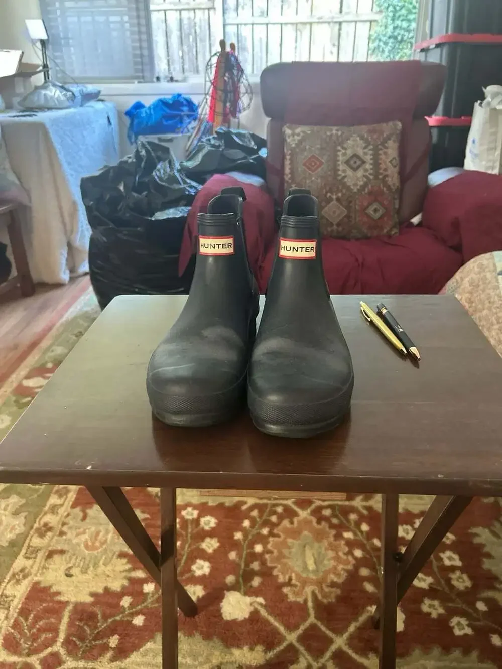 Hunter Women's Original Chelsea Rain Boots, Black - Picture 2 of 3